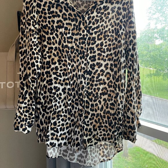 Leopard Print Dress Shirt - Picture 2 of 4